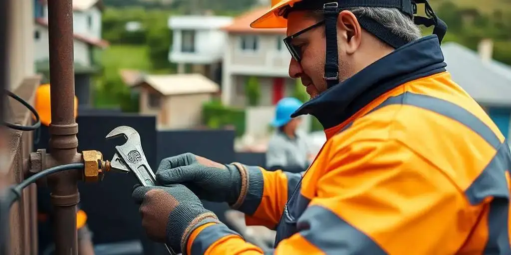 Gasfiter certificado realizando ajuste en conexión de gas en Quintero