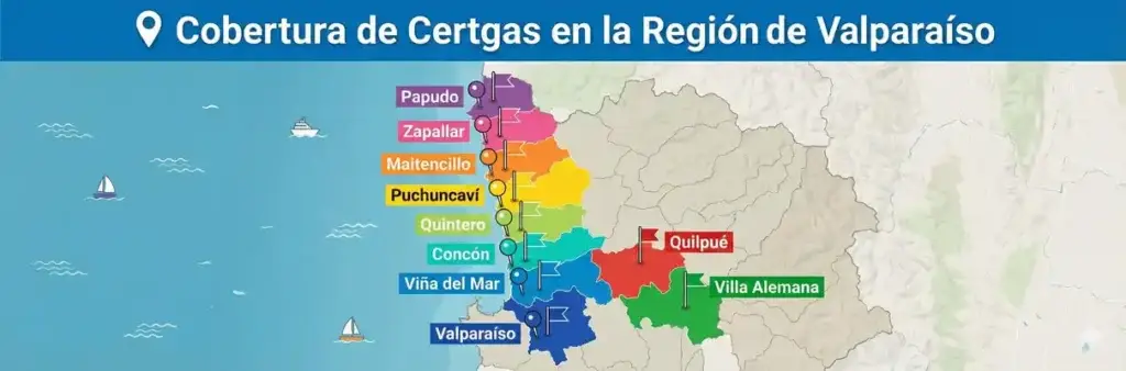 Cobertura de Certgas en la Región de Valparaíso